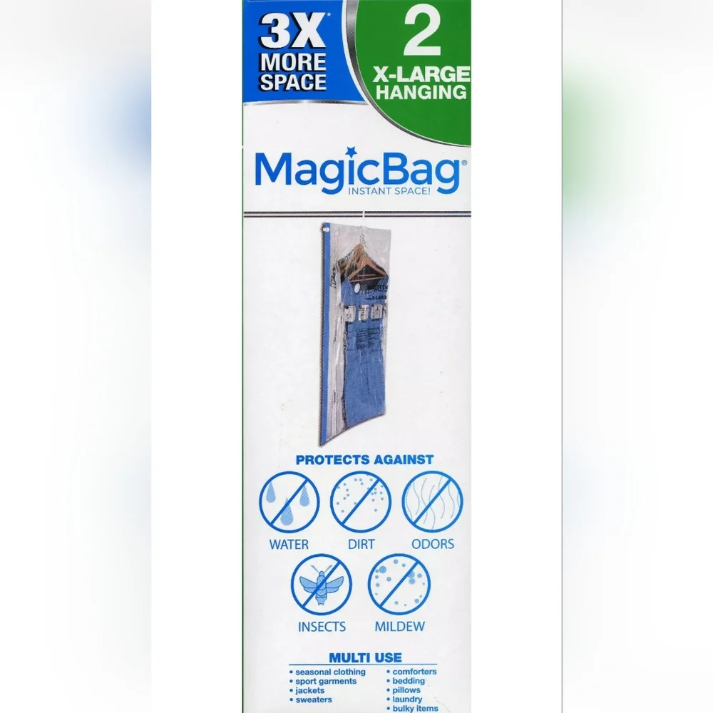 New MagicBag 2 X-Large Vacuum Compression Sea Hanging Storage Bags 27.5